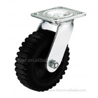 5 inch Retractable Industrial Rubber Heavy Duty Caster Wheel For Sliding Door