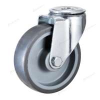 Long way 4 5 inch 100 / 130 kg TPR heavy duty cart wheels fixed caster wheel wholesale