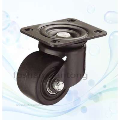 3 Inch Double Bearing Black Swivel Plate 300kg Nylon Hardware Casters