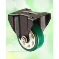 Top Plate 100mm Polyurethane Furniture Caster Wheel For Table Leg