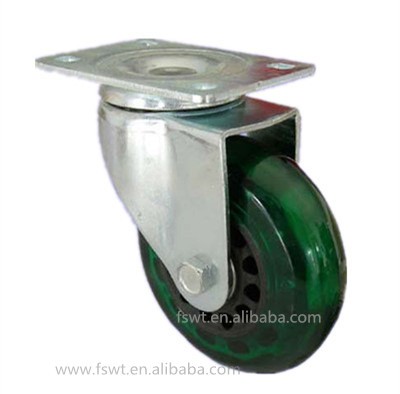 All Size Removable Green PU Adjustable Shock Absorber Caster Supplier